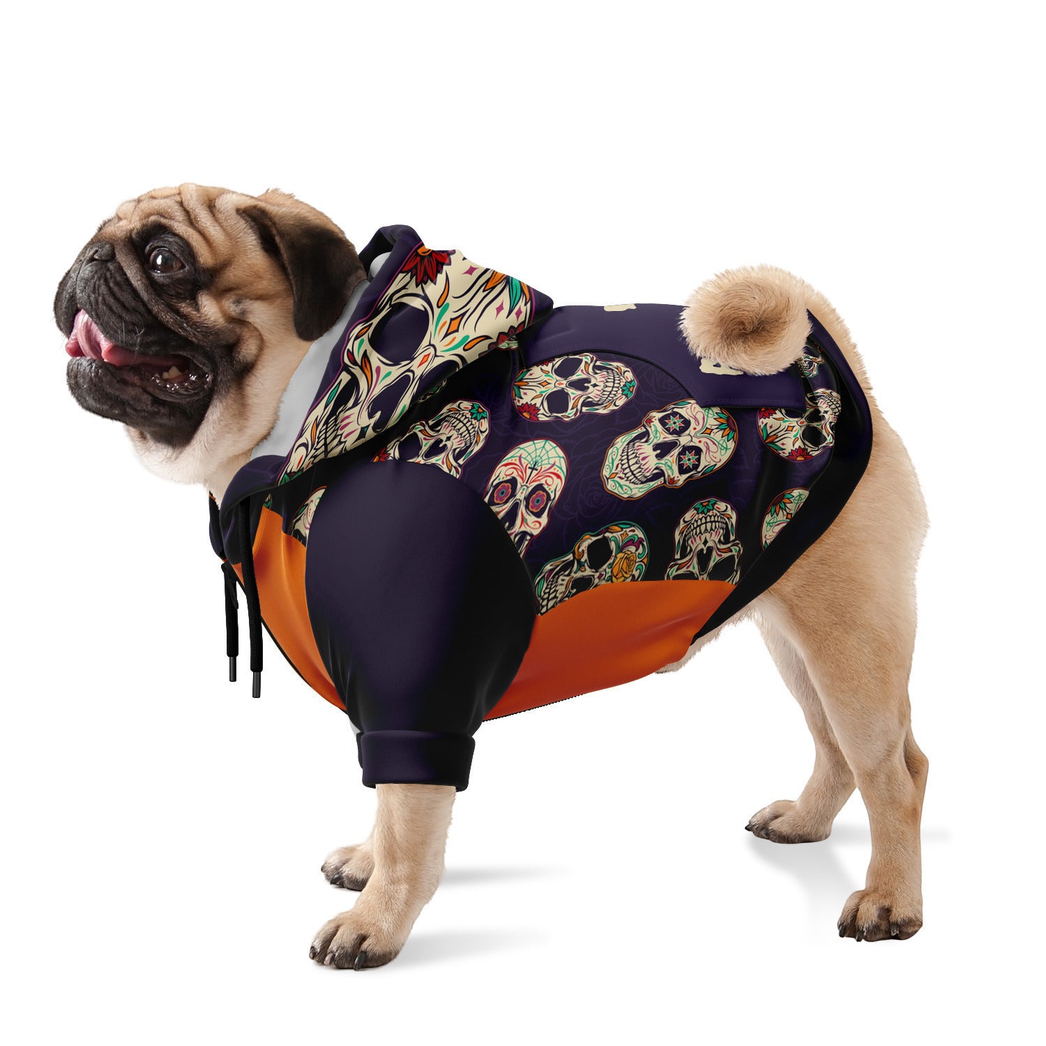 Skull Dog Hoodie, Halloween Pet Costume, Tail From The Crypt    - HolidayShoppingFinds