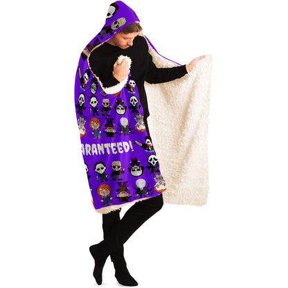 Halloween Killers Hooded Blanket "Sweet Dreams Not Guaranteed!"- Purple    - HolidayShoppingFinds