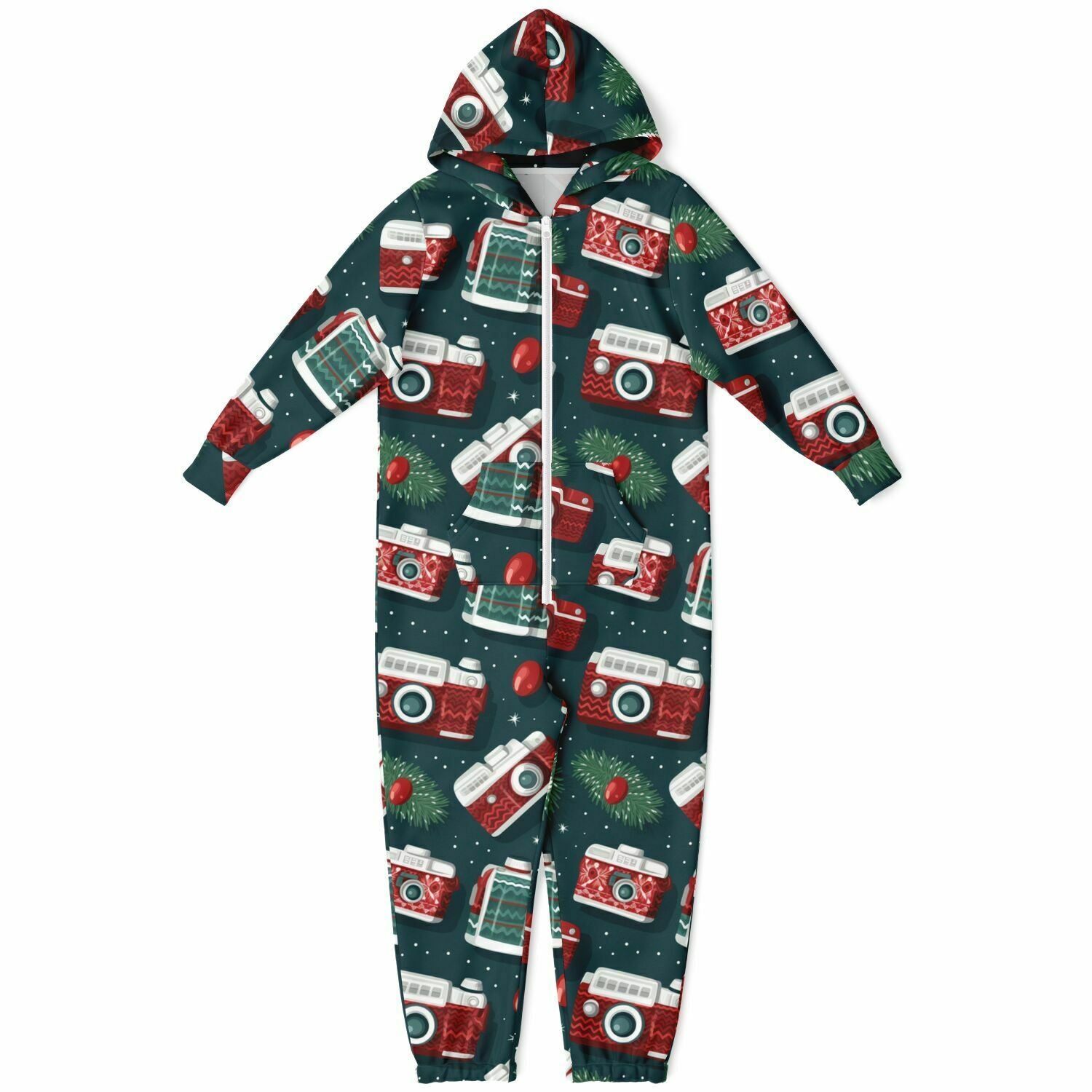 Vintage Camera Holiday Teens Onesie: Boys & Girls Union Suit Athletic Green Jumpsuit    - HolidayShoppingFinds