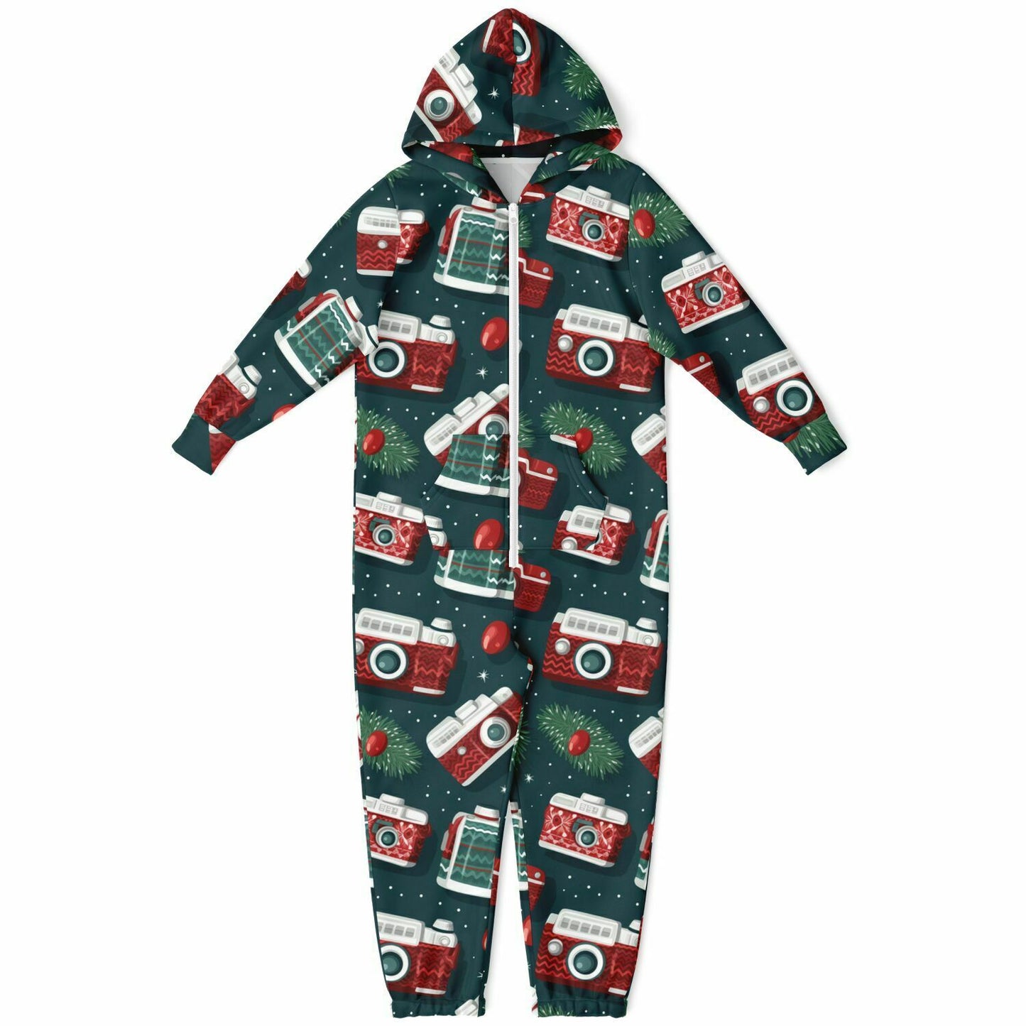 Vintage Camera Holiday Teens Onesie: Boys & Girls Union Suit Athletic Green Jumpsuit 9-10   - HolidayShoppingFinds