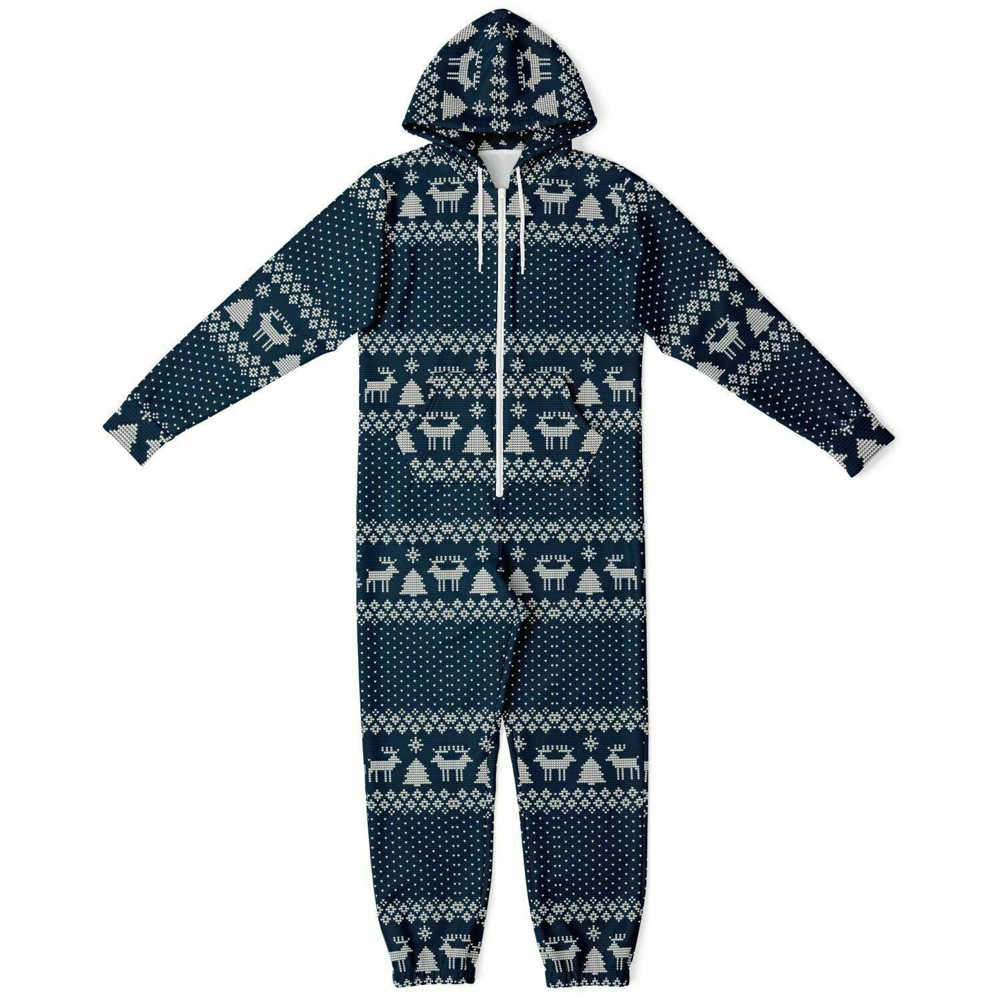 Blue Winter Magic Christmas Jumpsuit Adult Onesie Gender-Neutral Athletic    - HolidayShoppingFinds