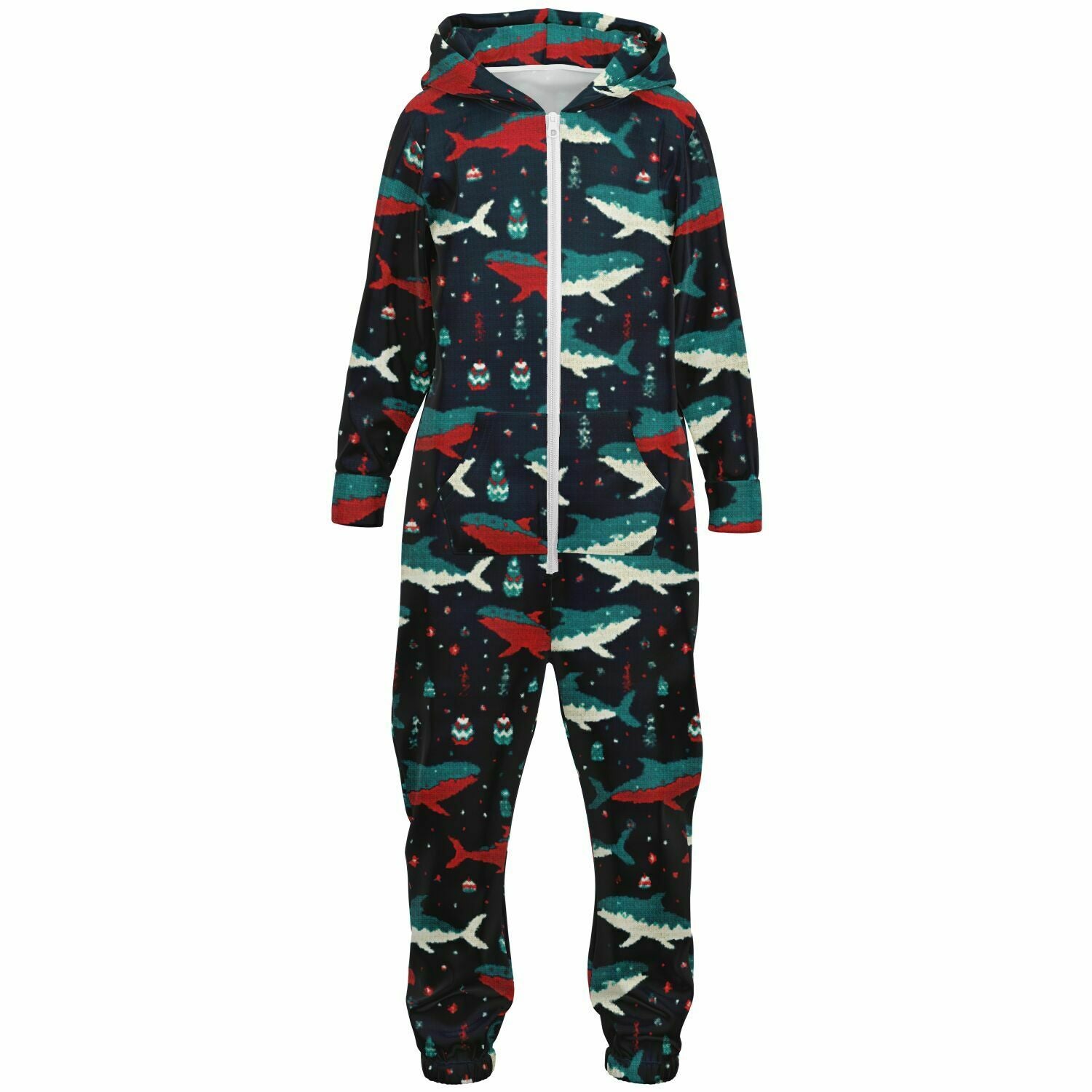 Shark Adventure Teens Onesie: Boys & Girls Union Suit Athletic Blue Ocean Jumpsuit    - HolidayShoppingFinds