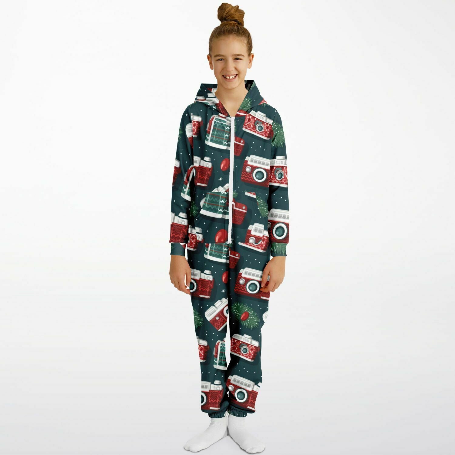 Vintage Camera Holiday Teens Onesie: Boys & Girls Union Suit Athletic Green Jumpsuit    - HolidayShoppingFinds