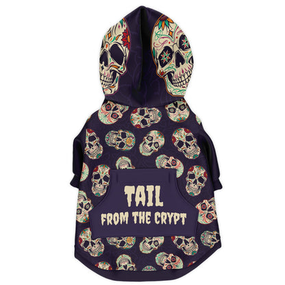 Skull Dog Hoodie, Halloween Pet Costume, Tail From The Crypt    - HolidayShoppingFinds