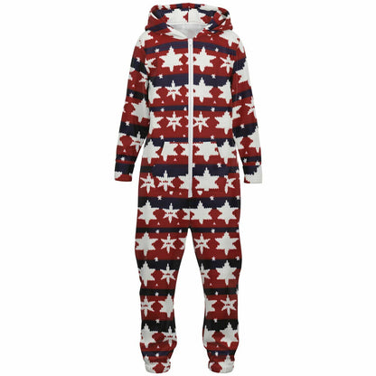 Americana Knitted Pattern Teens Onesie, Kids Patriotic Athletic Jumpsuit Red White & Blue    - HolidayShoppingFinds