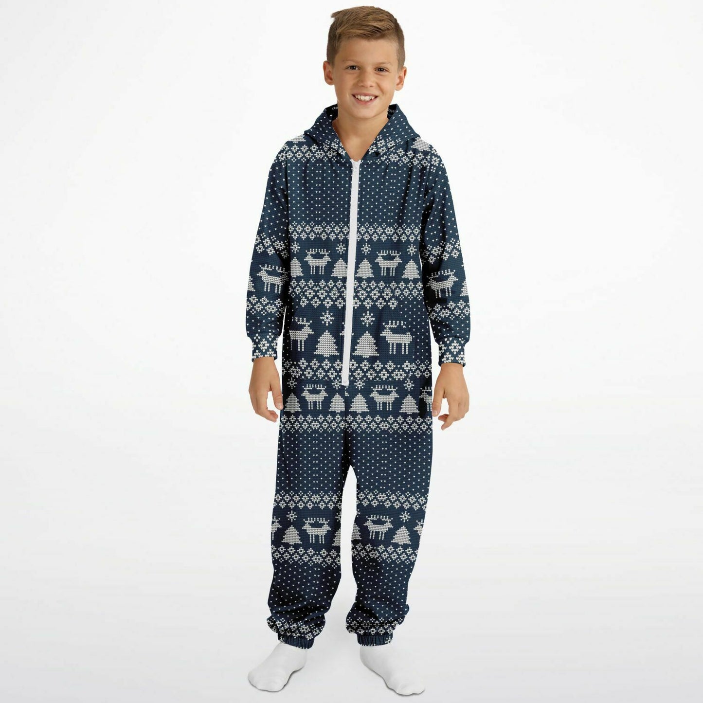 Winter Magic Christmas Teens Onesie: Boys & Girls Union Suit Athletic Blue Jumpsuit    - HolidayShoppingFinds