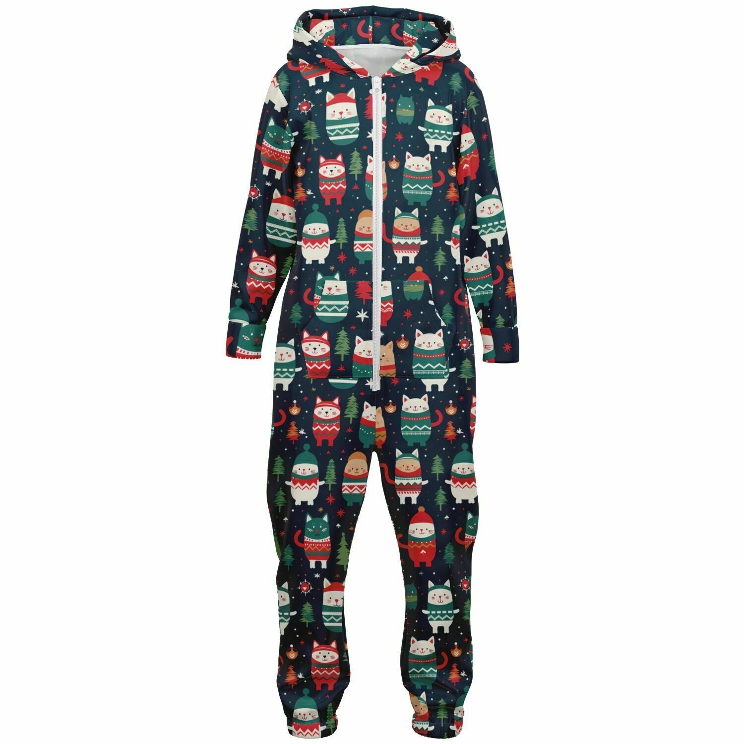 Winter Critters Teens Onesie, Kids Athletic  Jumpsuit Green Union Suit    - HolidayShoppingFinds