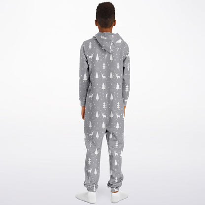 Gray Winter Teens Onesie: Boys & Girls Union Suit Athletic Jumpsuit    - HolidayShoppingFinds