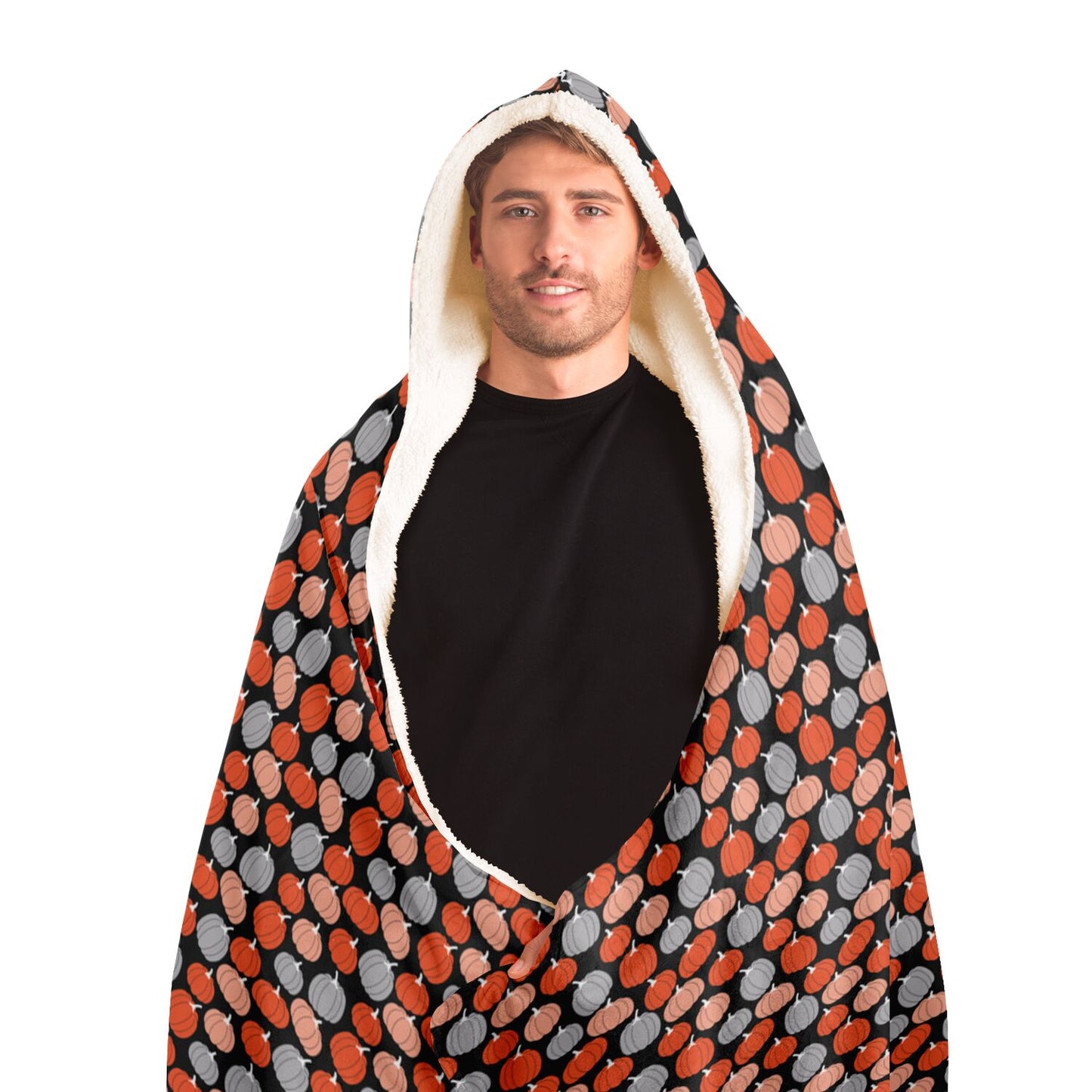 Pumpkin Hooded Blanket, Cozy Fall Wearable Blanket    - HolidayShoppingFinds