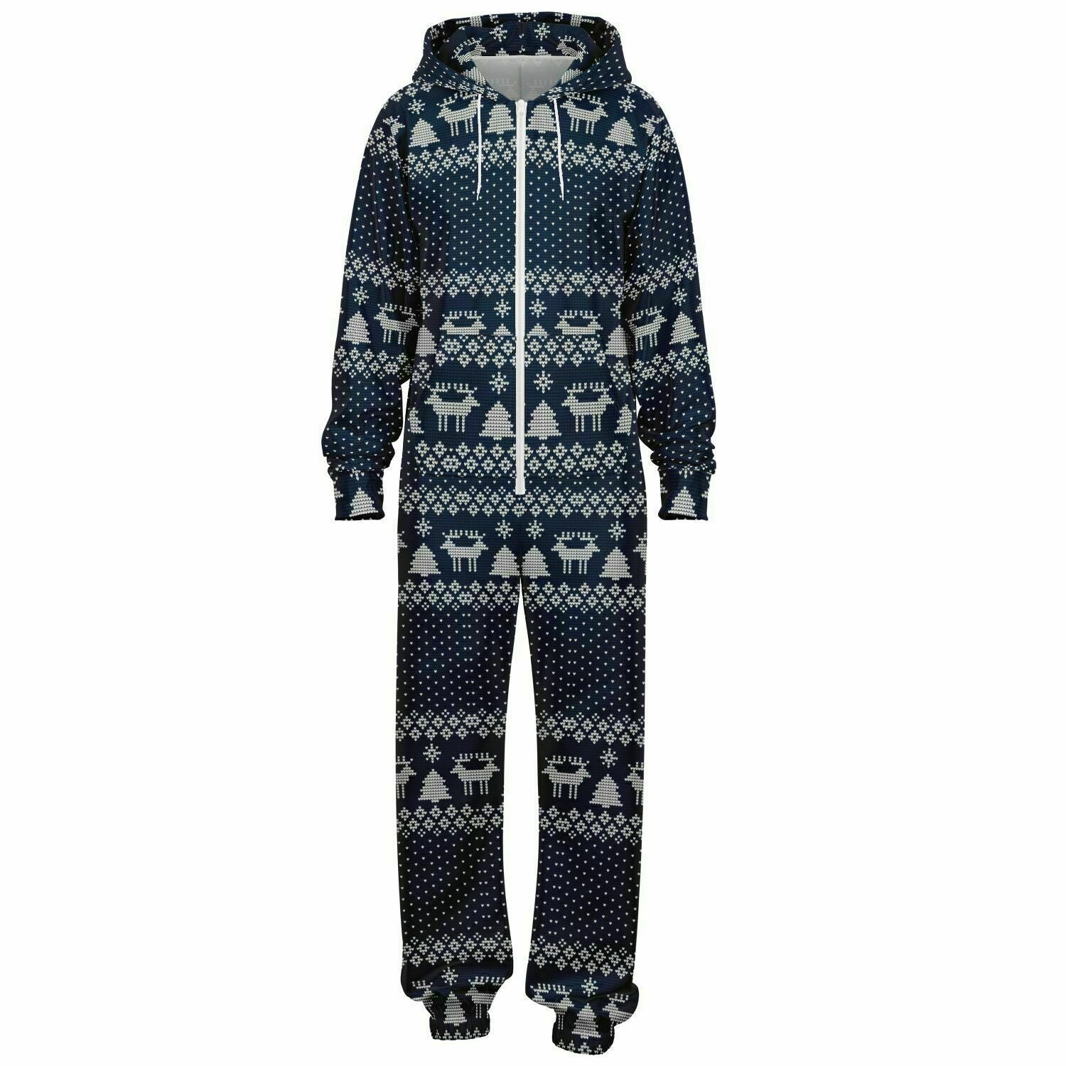 Blue Winter Magic Christmas Jumpsuit Adult Onesie Gender-Neutral Athletic    - HolidayShoppingFinds