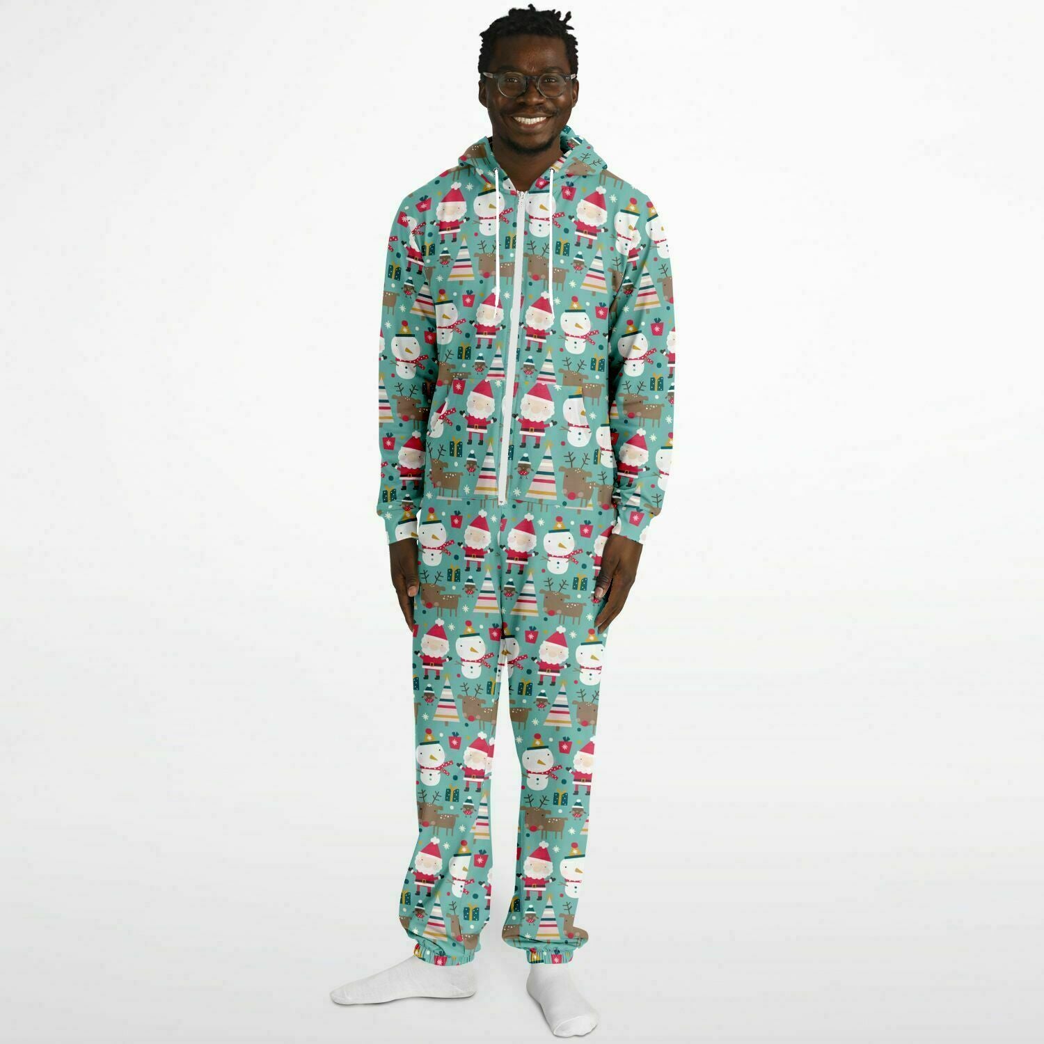 Merry Trio Green Adult Jumpsuit Gender-Neutral Athletic Onesie PJs    - HolidayShoppingFinds