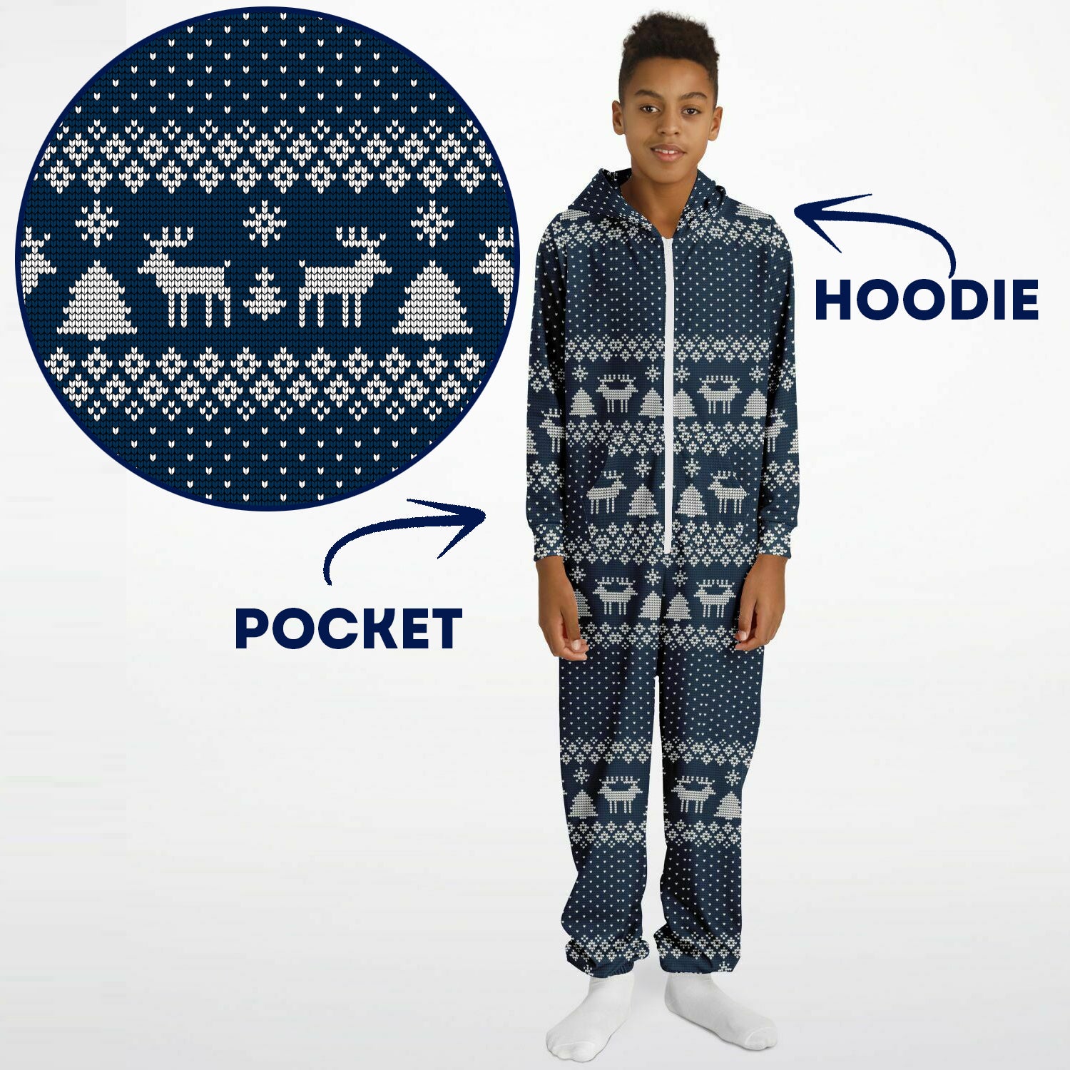 Winter Magic Christmas Teens Onesie: Boys & Girls Union Suit Athletic Blue Jumpsuit    - HolidayShoppingFinds