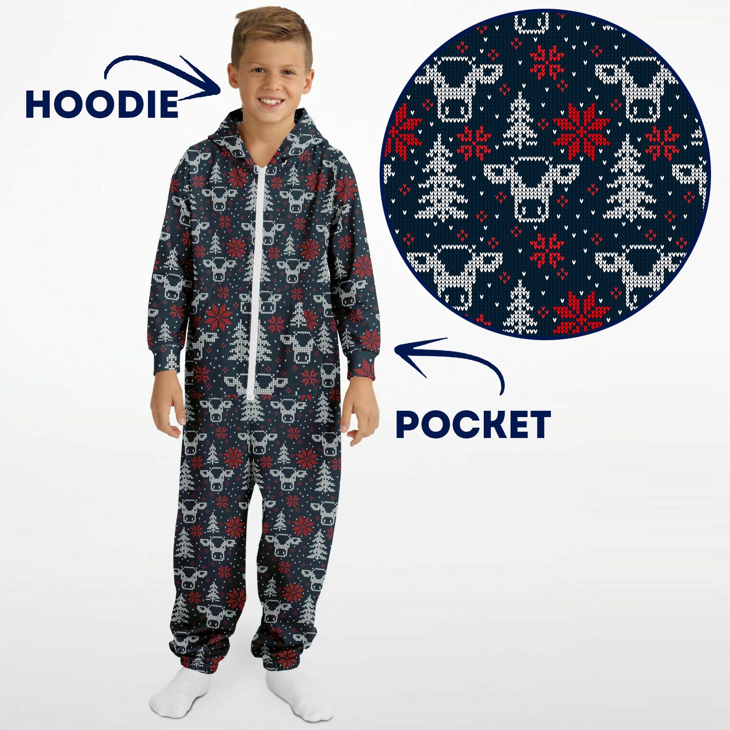 Blue Christmas Cows Teens Onesie: Boys & Girls Union Suit Athletic Jumpsuit    - HolidayShoppingFinds