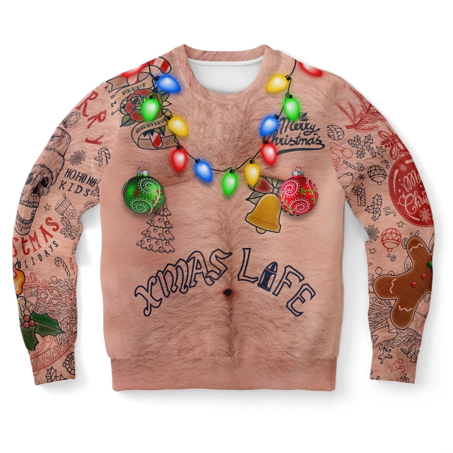 Topless Ugly Christmas Sweatshirt Funny Sweater for Dare Devil Unisex XS   - HolidayShoppingFinds