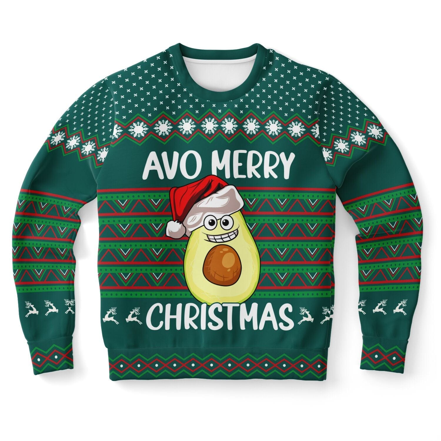 Avo Merry Adult Christmas Ugly Sweatshirt Funny Xmas Unisex Athletic XS   - HolidayShoppingFinds