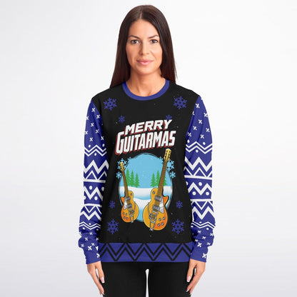 Merry Guitarmas Ugly Christmas Sweater Men's & Women's Sweatshirt    - HolidayShoppingFinds