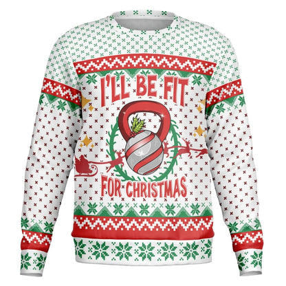 Fit for Christmas Ugly Christmas Sweatshirt Funny Sweater Unisex    - HolidayShoppingFinds