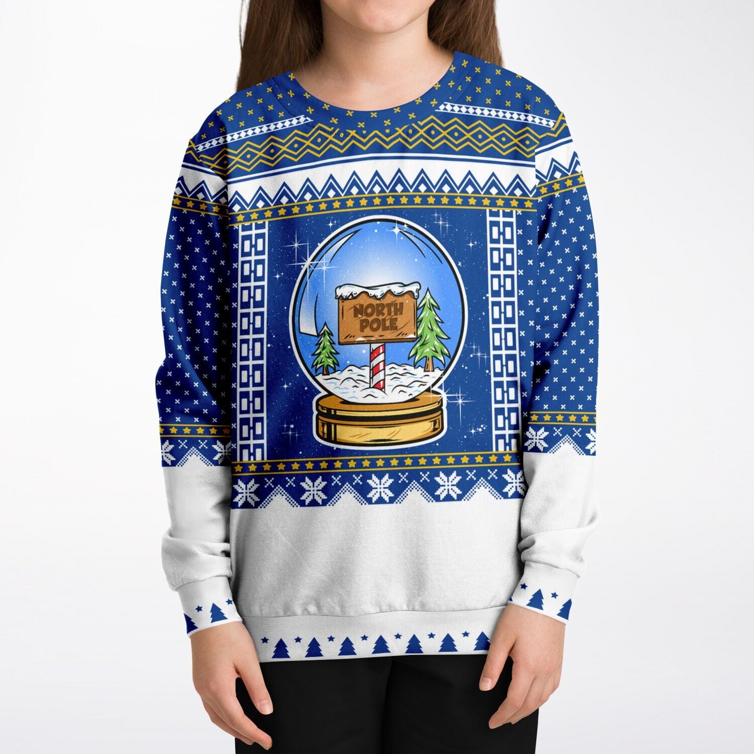 Snow Globe Ugly Christmas Sweatshirt Kids Unisex    - HolidayShoppingFinds