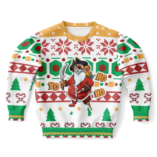 Yo Ho Ho Ugly Christmas Sweatshirt Kids Unisex XXS   - HolidayShoppingFinds