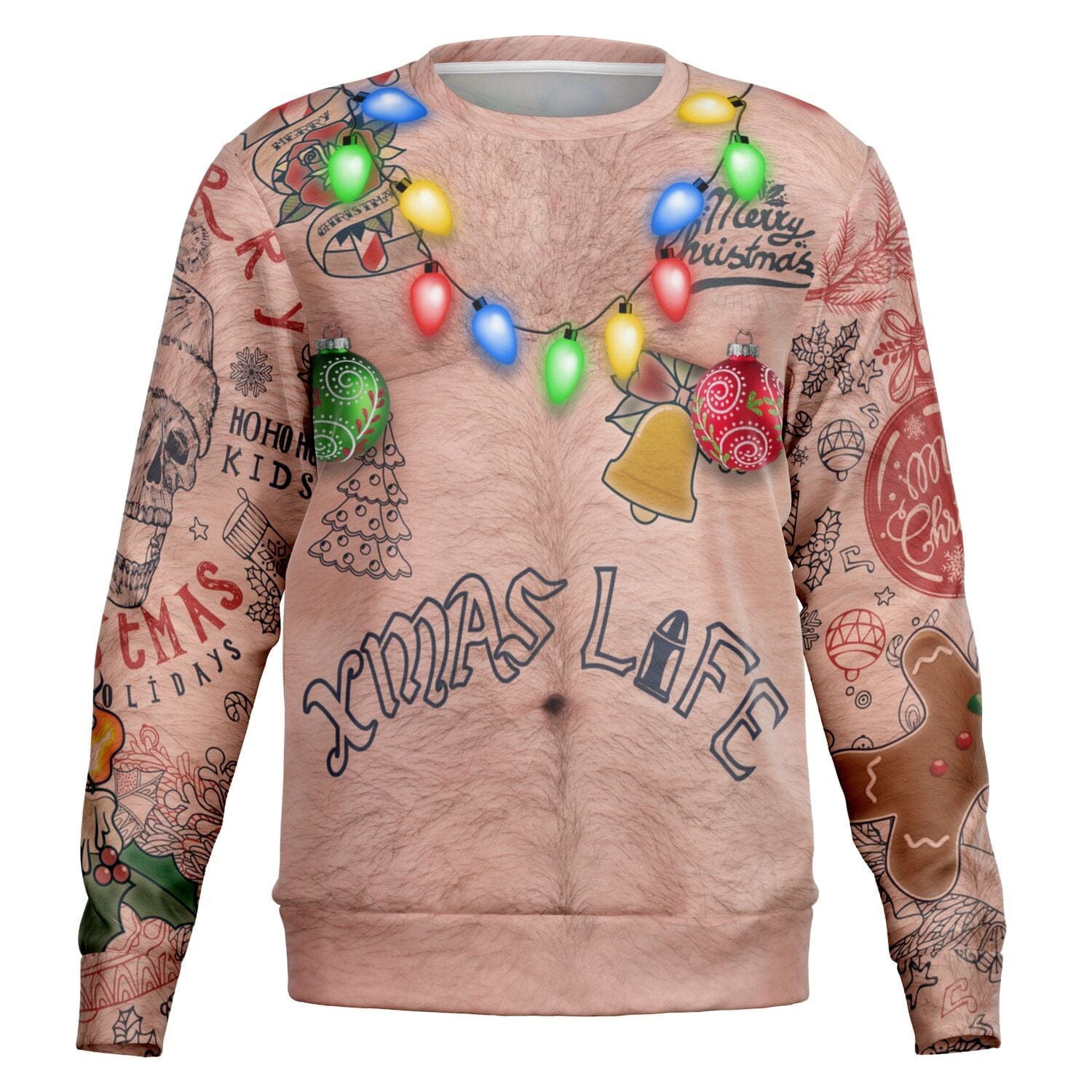 Topless Ugly Christmas Sweatshirt Funny Sweater for Dare Devil Unisex    - HolidayShoppingFinds