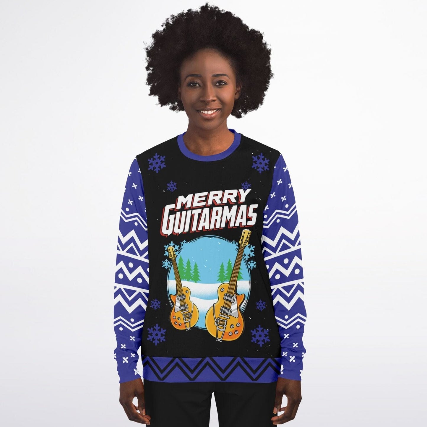 Merry Guitarmas Ugly Christmas Sweater Men's & Women's Sweatshirt    - HolidayShoppingFinds