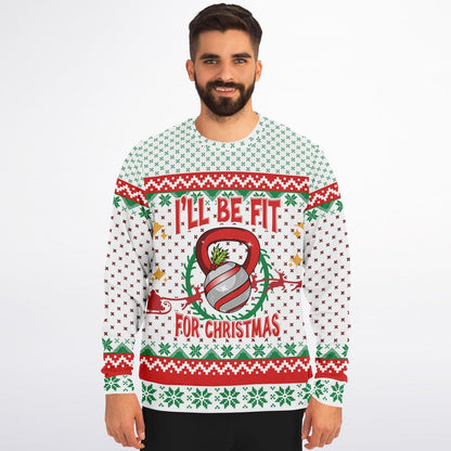 Fit for Christmas Ugly Christmas Sweatshirt Funny Sweater Unisex    - HolidayShoppingFinds