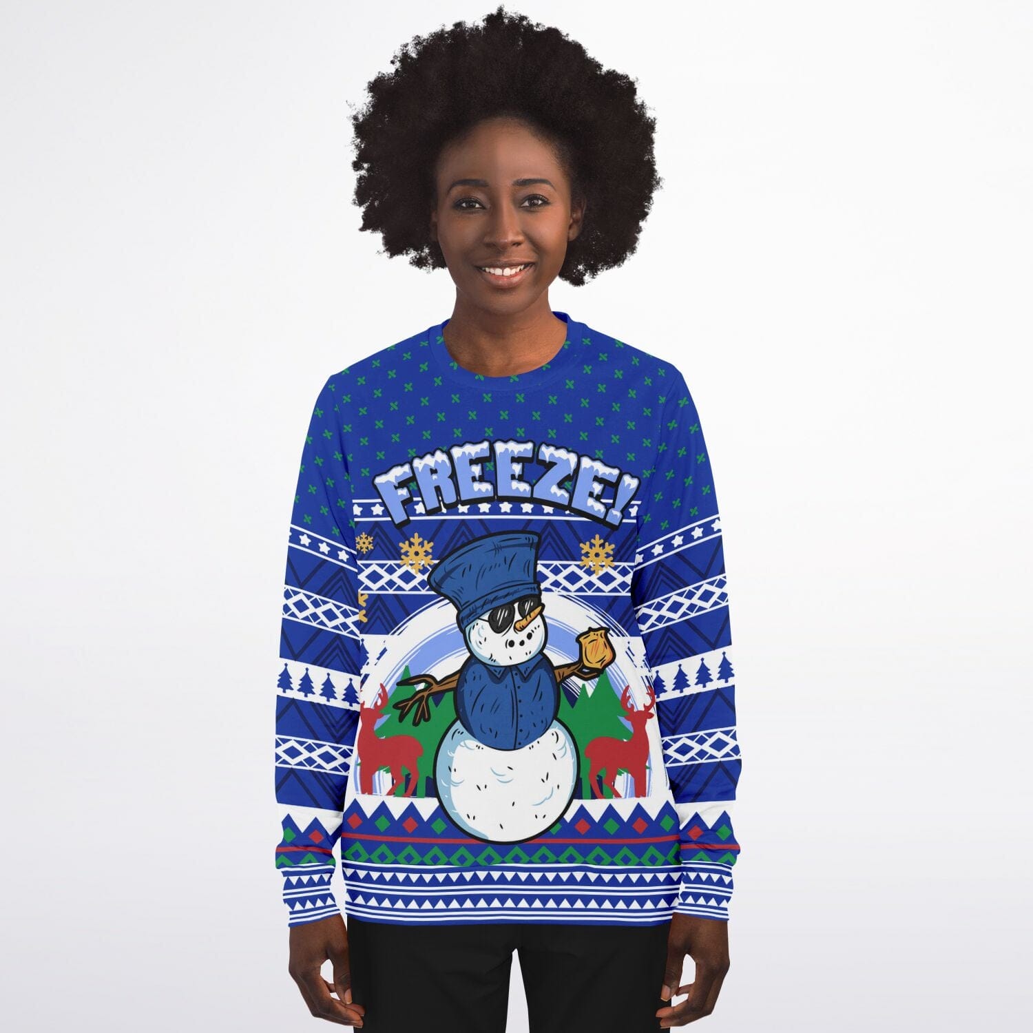 Freeze Ugly Christmas Sweatshirt for Police Officer Funny Sweater HolidayShoppingFinds