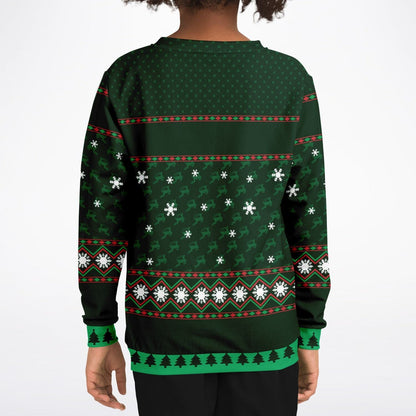 Sledgehog Ugly Christmas Sweatshirt Kids Unisex    - HolidayShoppingFinds