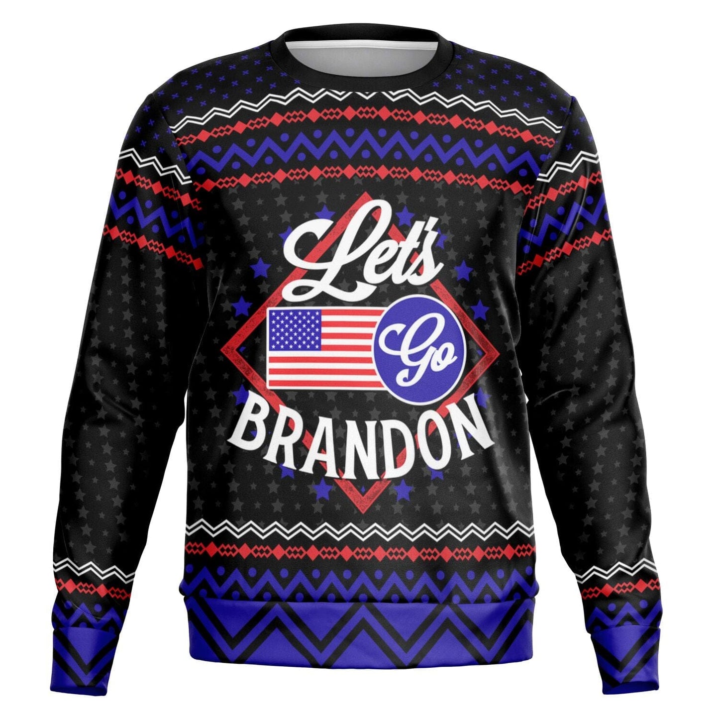 Let's Go Brandon Ugly Christmas Sweatshirt Funny Sweater Unisex    - HolidayShoppingFinds