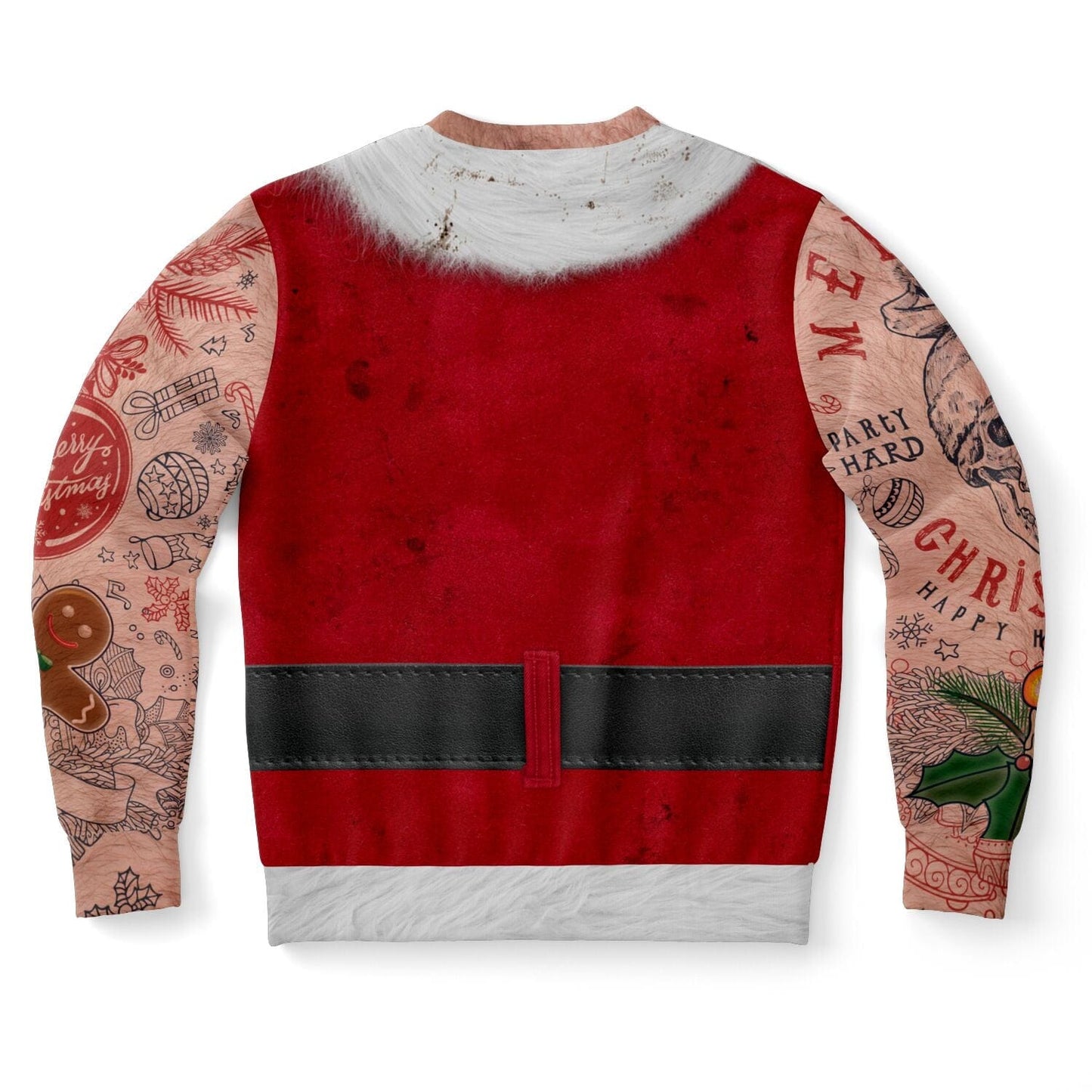 Sleeveless Bad Santa Ugly Christmas Sweatshirt Mens Funny Sweater    - HolidayShoppingFinds