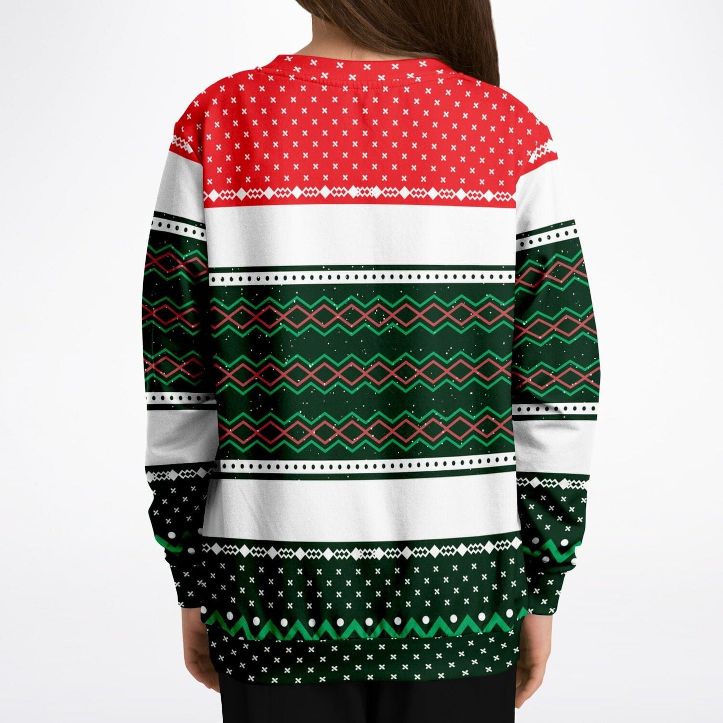 Magical Unicorn Kids Ugly Christmas Sweatshirt, Unisex Red Green White Sweater    - HolidayShoppingFinds