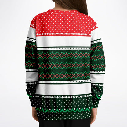 Magical Unicorn Kids Ugly Christmas Sweatshirt, Unisex Red Green White Sweater    - HolidayShoppingFinds