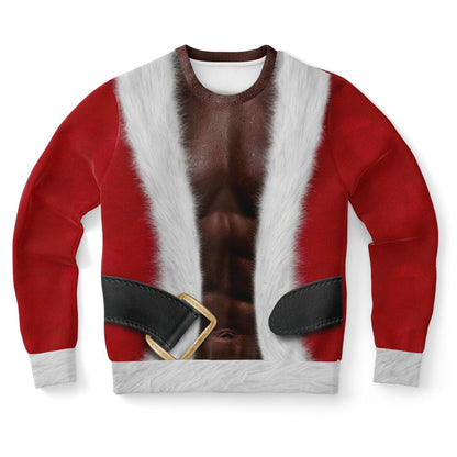 Fit Santa Ugly Christmas Sweatshirt Funny Xmas Mens Sweater XS   - HolidayShoppingFinds