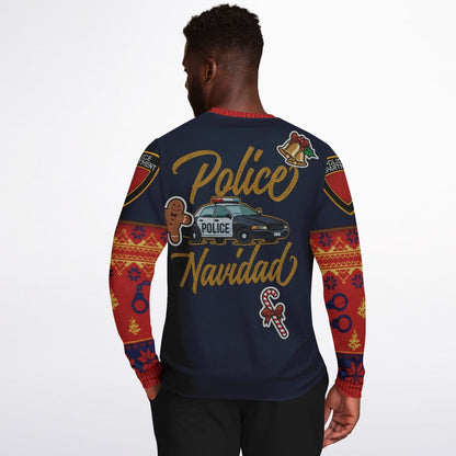 Police Navidad Funny Ugly Christmas Sweatshirt for Police Officer    - HolidayShoppingFinds