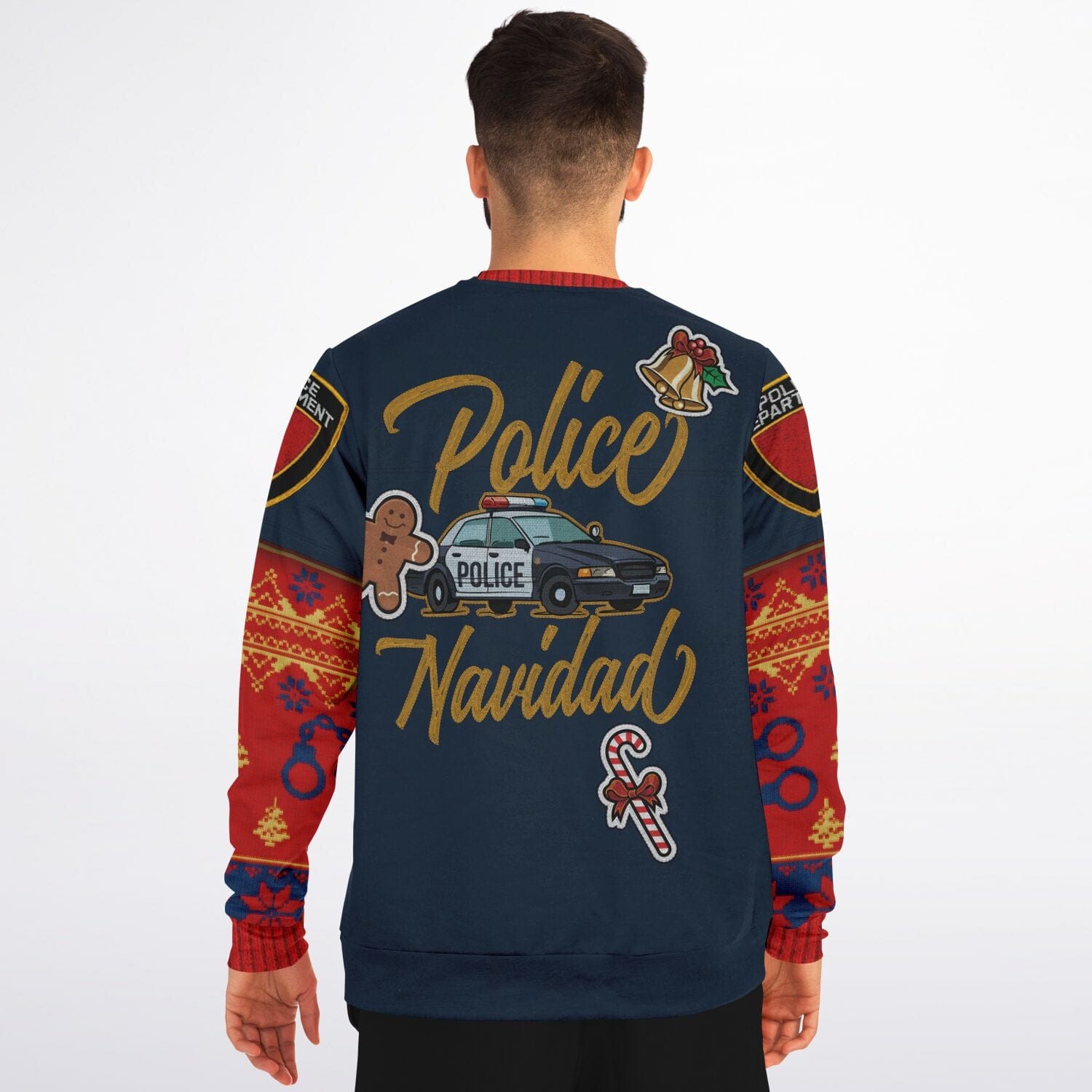 Police Navidad Funny Ugly Christmas Sweatshirt for Police Officer