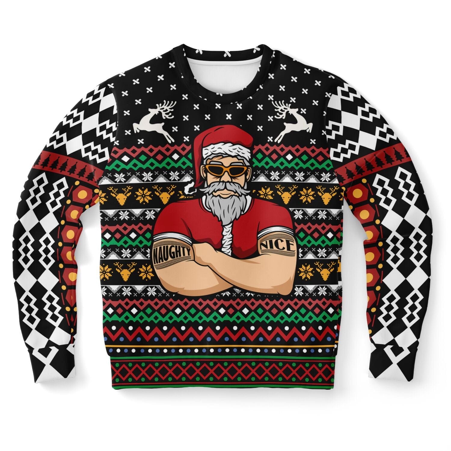 Santa Bouncer Ugly Christmas Sweatshirt Mens Womens Funny Sweater