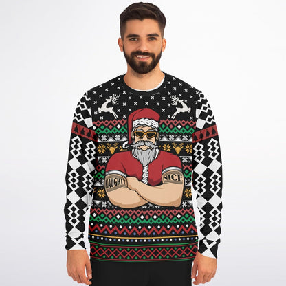 Santa Bouncer Ugly Christmas Sweatshirt Mens Womens Funny Sweater    - HolidayShoppingFinds