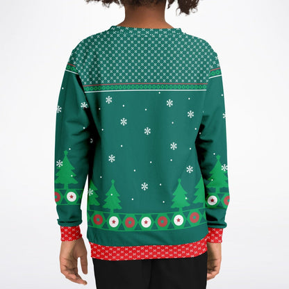 Ninja Elf  Ugly Christmas Sweatshirt Kids Unisex    - HolidayShoppingFinds