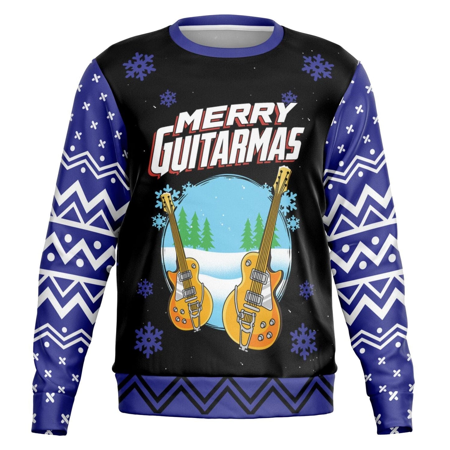 Merry Guitarmas Ugly Christmas Sweater Men's & Women's Sweatshirt    - HolidayShoppingFinds