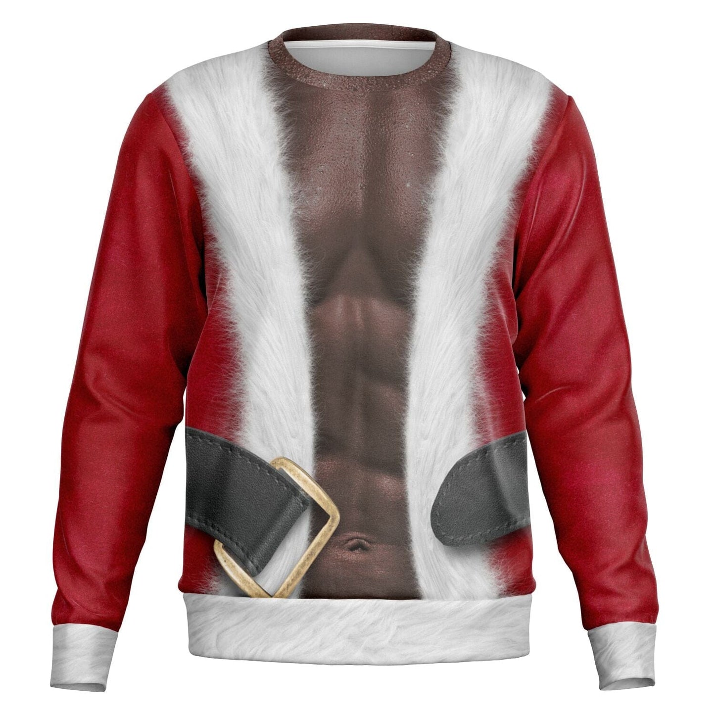 Fit Santa Ugly Christmas Sweatshirt Funny Xmas Mens Sweater    - HolidayShoppingFinds