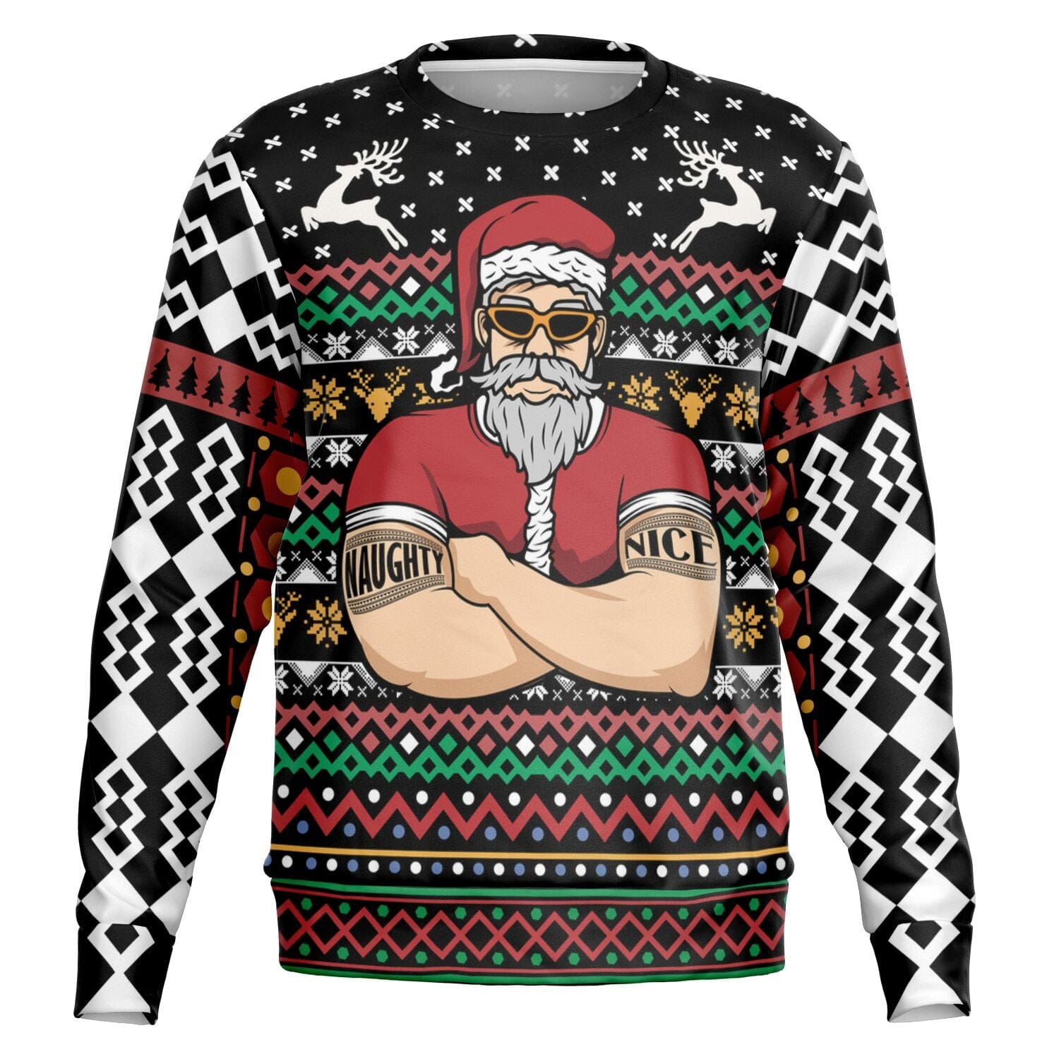 Santa Bouncer Ugly Christmas Sweatshirt Mens Womens Funny Sweater    - HolidayShoppingFinds