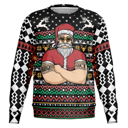 Santa Bouncer Ugly Christmas Sweatshirt Mens Womens Funny Sweater    - HolidayShoppingFinds