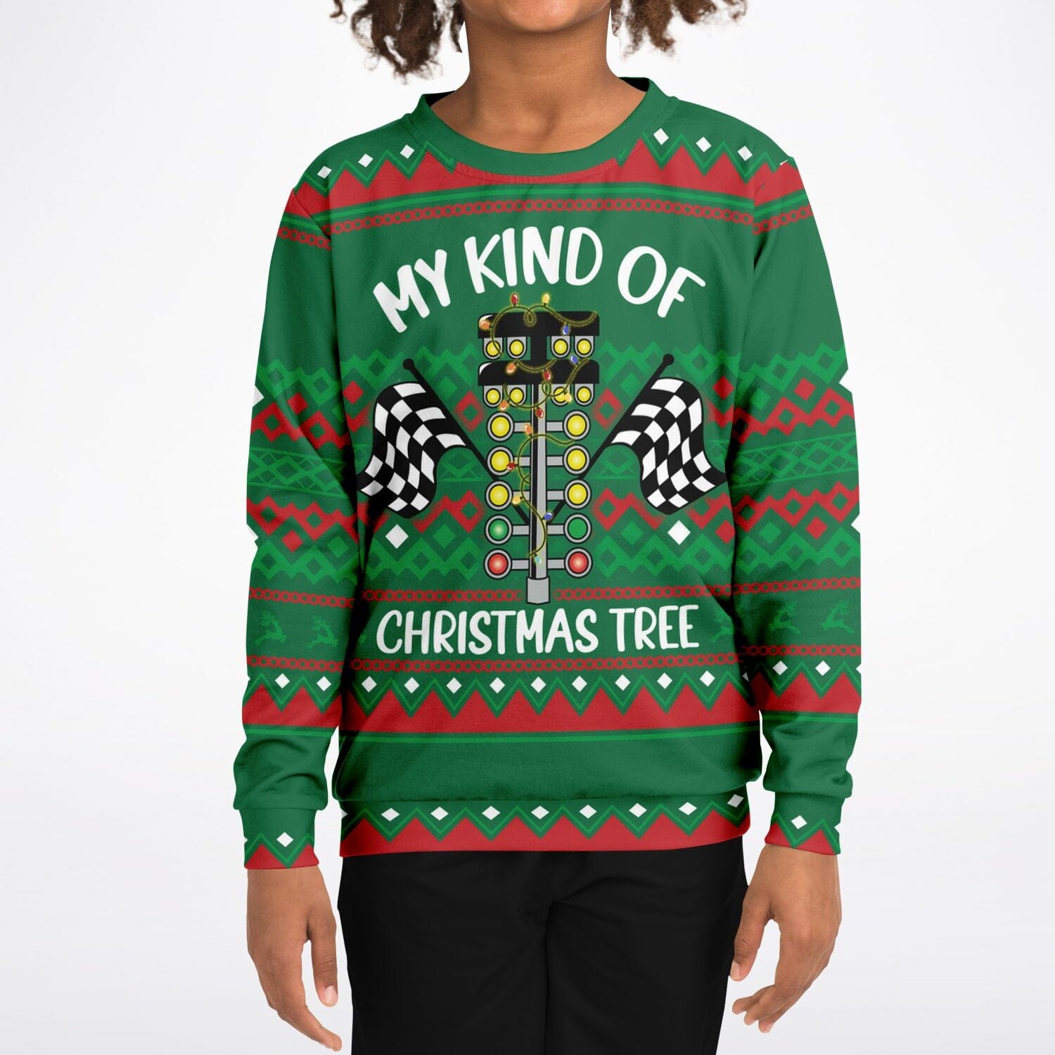 My kind of Christmas Tree Ugly Christmas Kids Sweatshirt Unisex    - HolidayShoppingFinds