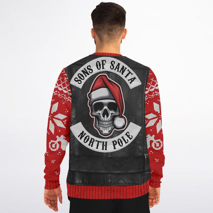 Sons of Santa Ugly Christmas Sweatshirt for Motorcycle Bike Lovers    - HolidayShoppingFinds