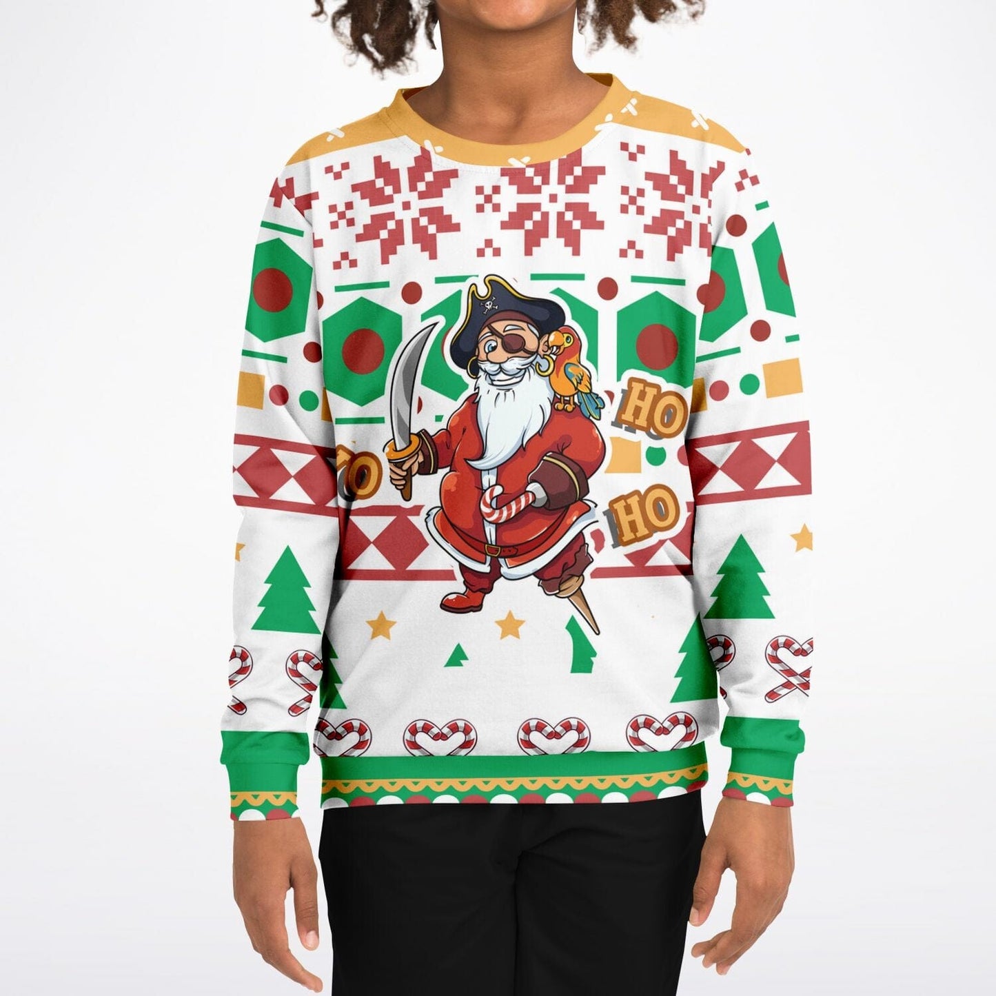 Yo Ho Ho Ugly Christmas Sweatshirt Kids Unisex    - HolidayShoppingFinds