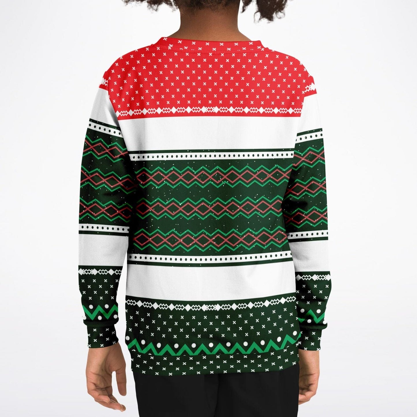 Magical Unicorn Kids Ugly Christmas Sweatshirt, Unisex Red Green White Sweater    - HolidayShoppingFinds