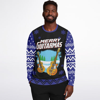 Merry Guitarmas Ugly Christmas Sweater Men's & Women's Sweatshirt    - HolidayShoppingFinds