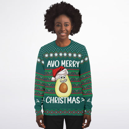 Avo Merry Adult Christmas Ugly Sweatshirt Funny Xmas Unisex Athletic    - HolidayShoppingFinds