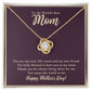 World's Best Mom Love Knot Necklace, Mothers Day Gift from Daughter Son 18K Yellow Gold Finish Two-Toned Gift Box  - HolidayShoppingFinds