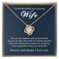 To My Beautiful Amazing Wife Love Knot Necklace Gift From Husband 18K Yellow Gold Finish Two-Toned Box  - HolidayShoppingFinds